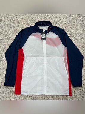Nike Academy Full Zip Soccer Jacket Lightweight Red Blue BQ7346-102 Size XXL NEW